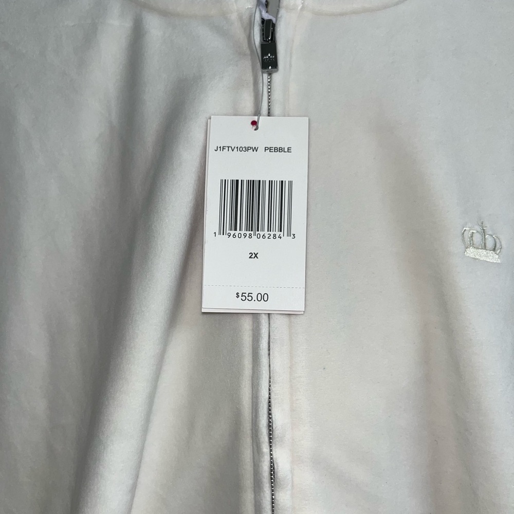 Juicy couture white velour full zip up jacket - Picture 6 of 9